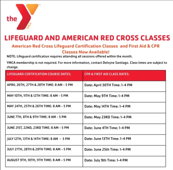 Lifeguard Cert Class Schedule